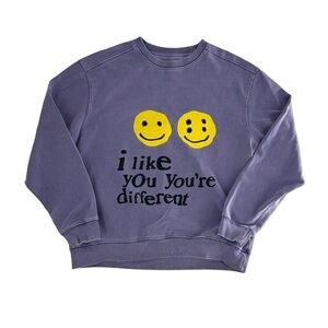 Cactus Plant Flea Market Sweatshirt Men XL Purple I Like You You’re‎ Different